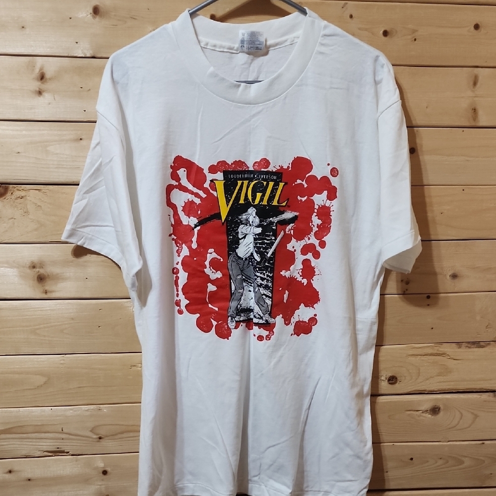 Vintage Loudermilk Vigil Hanes T-Shirt Size Large
